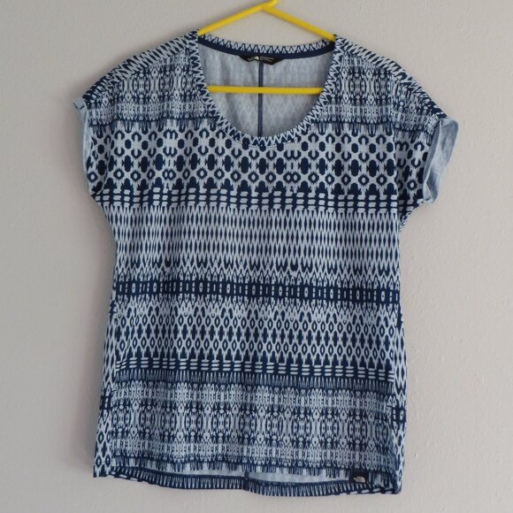 NWOT RARE The north face womens top size S/P blue short sleeves flash dry - Picture 1 of 12